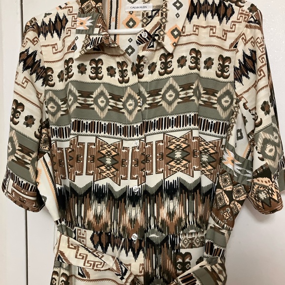 Calvin Klein Aztec-print maxi dress - Picture 2 of 5